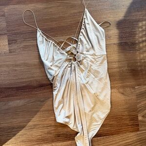 Free people nude strappy bodysuit